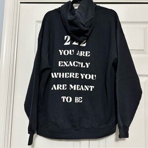 Olivelynn 222 ‘You are Exactly Where You Are Meant to Be” Logo‎ Hoodie Size XL